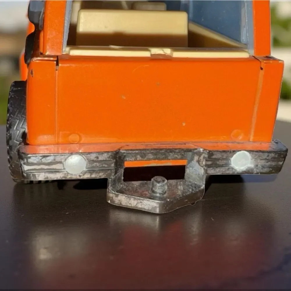 Vintage 80s Nylint Ford Bronco Truck Pressed Steel Bass Chaser Orange 8”